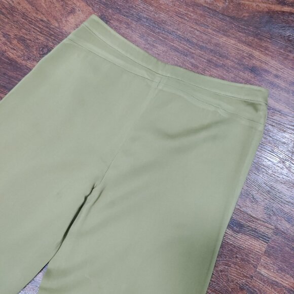 Vintage Tracy Reese Midrise Flat Front Flare Leg Y2K Trouser Pants Light Green - Picture 6 of 15